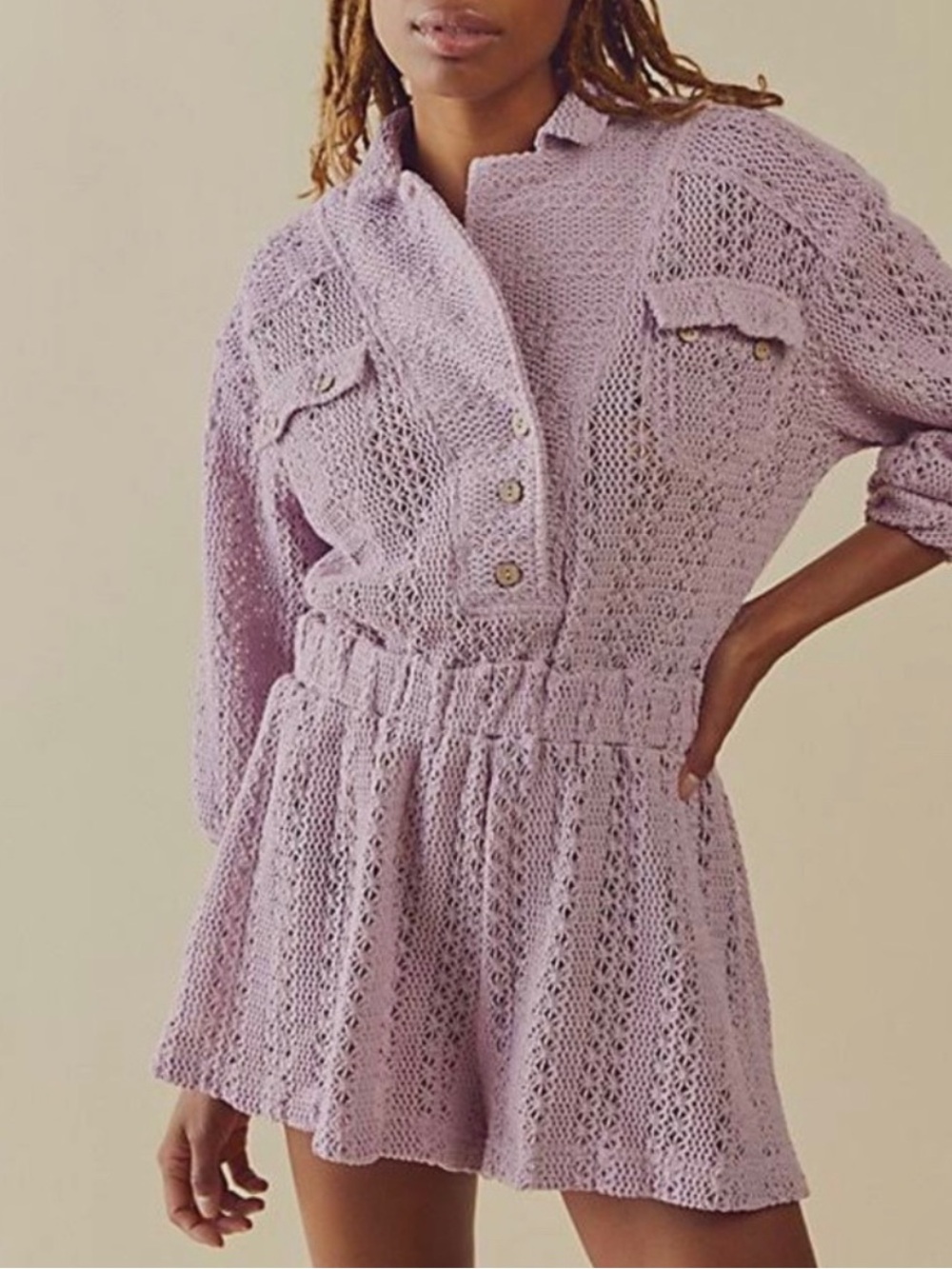 Free People Ryan Romper in Lavender Love - S